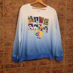 Disney Parks 2020 Blue Ombre Sweatshirt Size XL